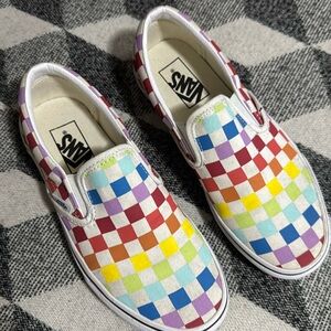 Vans classic slip on checkerboard shoe